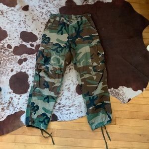 vintage camo army cargo pants